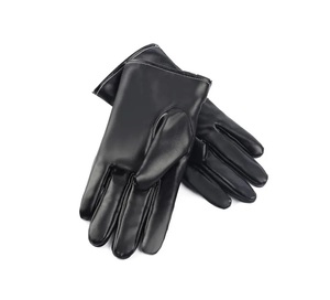 Gants d'hiver en cuir pour hommes, à écran tactile, doublure polaire douce, pour la conduite de moto, les activités de plein air, les fêtes, les voyages - Product Image 1
