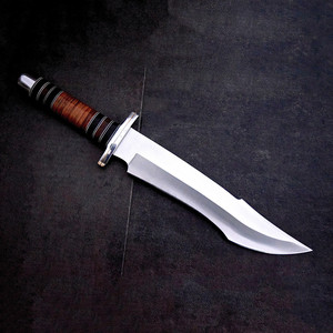 Cuchillo Bowie de Caza Hecho a Mano con Hoja de Acero Inoxidable, Mango de Madera, Grado Industrial, Hoja Única, para Supervivencia al Aire Libre - Product Image 2