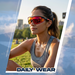 Borjye J131D Black Lens Half Rimless Bi-injected Temple Gafas de Sol para deportes - Product Image 6