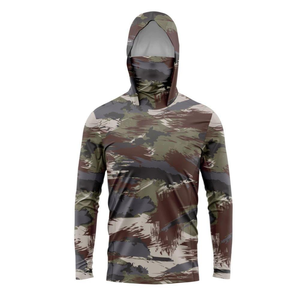 Camiseta de Fútbol de Manga Larga con Capucha y Camuflaje Verde para Hombre, Ajustada, Absorbente de Humedad, con Estampado Sublimado, para Todas las Temporadas - Product Image 6