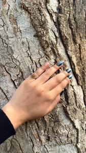 Anillos Ovalados de Cornalina Natural con Baño de Oro de 18K, Unisex, Estilo Vintage Boho, Piedra Naranja, Joyería de Moda al por Mayor - Product Image 3