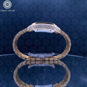 Charm_Jewels Women's Luxury Stainless Steel <b>Watch</b> Rectangle Analog Quartz Dial Sapphire Crystal <b>Diamond</b> Accents Folding Clasp - Product Image 3