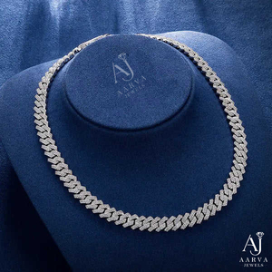 สร้อยคอแบบ Cuban Link ชุบทอง 14K ประดับเพชรโมอิสซาไนต์แบบไมโครอินเซิร์ต สไตล์ฮิปฮอป สำหรับทุกเพศ - Product Image 2
