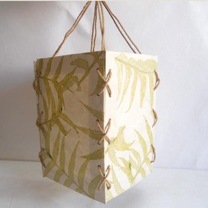 Lampe suspendue en papier de chanvre fait main, style ange, avec empreintes de feuilles naturelles, design moderne, pour la décoration intérieure - Product Image 3