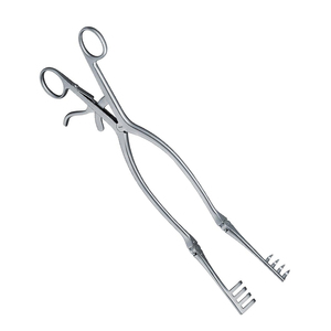 เครื่องมือถ่างเนื้อ Beckman Retractor 12 1/2 แบบปลายทู่ 4*4 แฉก 5/8 * 1 1/8 ผลิตจากเหล็กกล้าผ่าตัดเยอรมันคุณภาพสูง เหมาะสำหรับการใช้งานในสัตวแพทย์ - Product Image 2