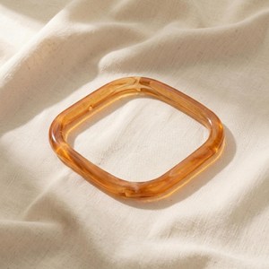 Brazalete de Resina Arcoíris con Patrón de Mármol Moderno Hecho a Mano, Apilable, Geométrico, Cuadrado, Artístico, Delgado y Colorido para Mujer - Product Image 3