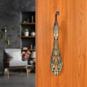 Poignée de meuble en bronze en forme de paon pour commode, design traditionnel, bouton de meuble durable - Product Image 1