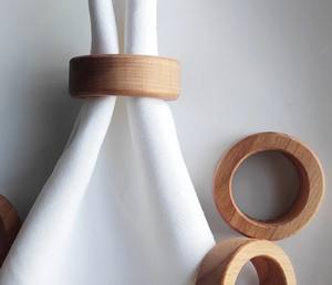 Anneau de serviette en bois, anneau de serviette en bois style bohème - Product Image 1