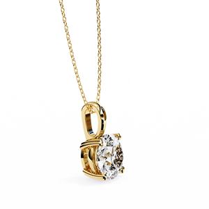 Minimalist 14K <b>Solid</b> <b>Gold</b> IGI Certified 1 CT Round Cut Prong Set Lab Diamond Solitaire <b>Pendant</b> Necklace for Women Party Gift - Product Image 2