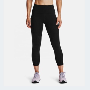 Custom Made Solid Spandex/Polyester 220g Fitness Yoga Pants Women High Waisted <b>Workout</b> <b>Leggings</b> Active Wear Athletic Capris - Product Image 1