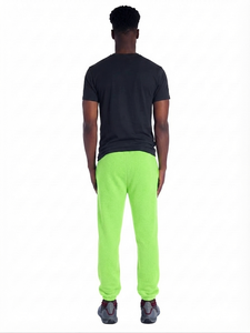 Pantalones Deportivos Casuales para Hombre, Color Verde Neón, Ligeros, de Felpa, con Estampado Digital, Cintura Elástica, Bolsillos - Product Image 2