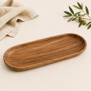 Premium Handcrafted Acacia Wood <b>Condiment</b> Serving Set Eco-Friendly 3-Bowl Wooden <b>Tray</b> with Matching Spoons for Snacks and Dips - Product Image 2