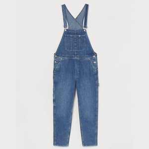 Overoles de Mezclilla Azul Claro para Hombre, Cintura Alta, Corte Ajustado, Pantalones de Algodón Lavado, Estilo Casual de Primavera - Product Image 5
