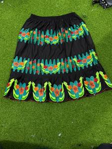 Women's Vintage Bohemian A-Line <b>Beaded</b> Pleated Anti-Wrinkle Soft 100% Polyester Solid Mini <b>Skirt</b> Customized Knitted Summer Wear - Product Image 1