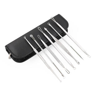Kit de 7 Herramientas de Acero Inoxidable para Eliminar Puntos Negros y Acné Facial con Bolsa de PU - Product Image 4