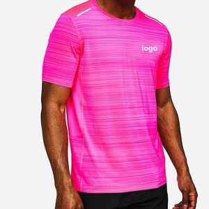 Camiseta Deportiva de Compresión para Hombre, Corte Ajustado, Cuello Redondo, Manga Corta, Color Sólido, Estilo Urbano, 220 Gramos, Transpirable, Spandex/Poliéster - Product Image 3
