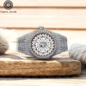 Charm_Jewels Luxury Stainless Steel <b>Watch</b> Tonneau Case 38mm Analog Quartz Movement Hollow Out Dial Sapphire Crystal Women's - Product Image 3