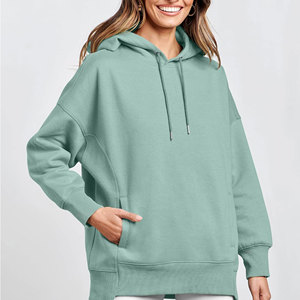 <b>Women's</b> Oversized Pullover Hoodie Sage <b>Green</b> Drop Shoulder <b>Fleece</b> Sweatshirt Long Sleeve Hooded with Pockets - Product Image 6