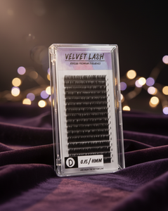 Velours noir mat Forever J fait à la main Extensions de cils classiques naturels Fibre PBT coréenne de la plus haute qualité Texture douce 0.12 Curl - Product Image 5