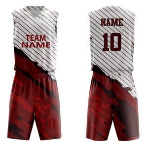 Tenue de basketball brodée respirante, personnalisable en gros, avec logo imprimé par sublimation, anti-UV, séchage rapide, évacuation de l'humidité, grandes tailles - Product Image 6