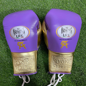 Guantes de Boxeo Profesionales No Boxing No Life Pro con Cordones, Guantes de Boxeo MMA Sanda de Cuero Real Antideslizantes y Ligeros con Dedos Completos - Product Image 2