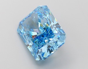 Diamant CVD bleu vif taille Radiant, pureté VS2, finition excellente, pierre libre certifiée, qualité de luxe, gemme. - Product Image 3
