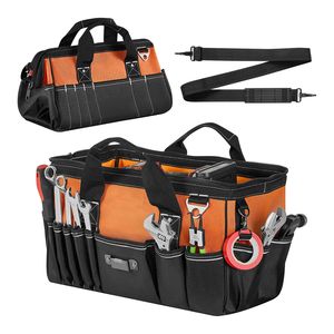 Sac à dos pour outils portable de 15,7 pouces avec 33 poches, poignée souple et bandoulière réglable - Product Image 1