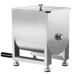Miscelatore Manuale per Carne con Serbatoio Fisso in Acciaio Inox da 15L, Capacità Massima 15LBS, Attrezzatura per Lavorazione della Carne per la Produzione di Salsicce - Product Image 1