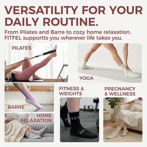 Pilates <b>Socks</b> With <b>Grips</b> for Women Cute Non Slip Crew Gripper Yoga <b>Sock</b>-Grippy Sticky for Hospital/Dance Barre/Workout - Product Image 5
