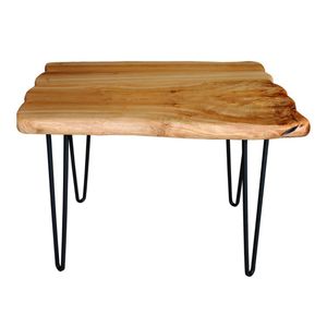 Handcrafted Solid Wood Natural <b>Live</b> <b>Edge</b> 4 Leg Coffee <b>Table</b> with Organic Shape and Sturdy Structure Luxury Living Room Furniture - Product Image 2