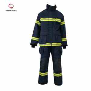 Combinaison de pompier ignifuge multi-poches personnalisée, vêtements de travail respirants et de sécurité - Product Image 1