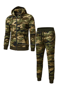 Conjunto Deportivo Unisex de Talla Grande, Ecológico, con Estampado de Camuflaje, Sudadera con Capucha y Pantalones Jogger, Ropa Deportiva para Exteriores, Gimnasio, Entrenamiento, Ropa Urbana, Transpirable y Resistente - Product Image 6