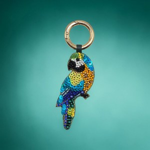 Porte-clés artisanal perlé en forme d'oiseau et d'étoile de mer, breloque de sac animale marine, pendentif de créateur, cadeau, fournisseur en gros - Product Image 1