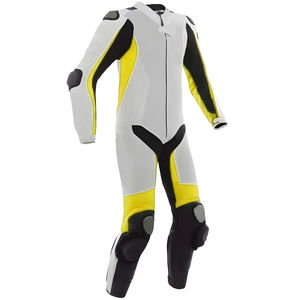 Tuta da <span class=keywords><strong>Moto</strong></span> Personalizzata da Uomo Taglie Forti in Pelle con Protezioni Traspirante Impermeabile Antivento per Corse e Crociere - Product Image 1