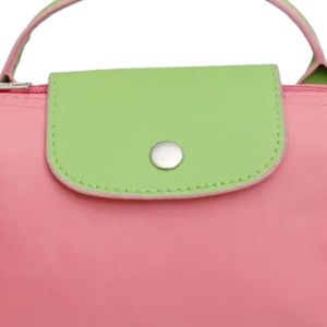 <b>Pink</b> Nylon Mini Pouch Handle Strap Women Fashion <b>Bag</b> <b>Crossbody</b> Purse Adjustable Strap Small Shoulder <b>Bag</b> Travel Accessory - Product Image 5