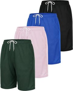 Shorts Deportivos para Mujer, Color Sólido, Tejidos, con Cintura Ajustable con Cordón, Secado Rápido, Corte Deportivo, Cintura Media, Tela Cómoda - Product Image 6