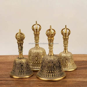 Campana Ghanta de Latón Fundido de Alta Densidad – Campana Ritual Tibetana de Gran Peso para Templos y Objetos Sagrados al por Mayor - Product Image 1