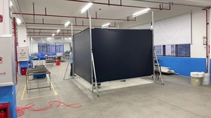 Tùy Chỉnh 3-Sided Khách Sạn Auditorium Nhanh Chóng Gấp Màn Hình Chiếu Nhiều Mặt 3 Bên Có Thể Gập Lại Màn Hình Di Động Cho Chiếu Sân Khấu - Product Image 2