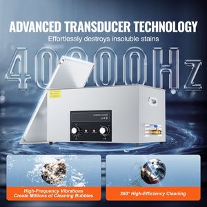 Pulitore a Ultrasuoni Professionale 22L 480W con Cavitazione Sonica Digitale, Timer e Cestello - Pulitore a Ultrasuoni Commerciale L - Product Image 2