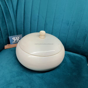 Olla de Resina Hecha a Mano Resistente con Tapa, Calentador de Alimentos, Olla para Sopa y Tazón Redondo para Servir, para Cocina y Mesa de Comedor - Product Image 4