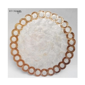 Assiette et napperon de table Capiz écologiques faits à la main Plateau de table de luxe pour la cuisine et la salle à manger Napperons Capiz faits à la main - Product Image 6