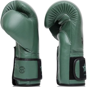 Gants de boxe Fairtex professionnels personnalisés en cuir véritable vert avec fermeture auto-agrippante pour l'entraînement et le sparring, équipement de gym MMA - Product Image 3
