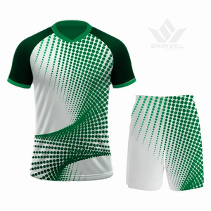 Conjunto de Camiseta de Fútbol Personalizada para Hombre, Diseño de Puntos Rojos y Blancos, Sublimada, de Secado Rápido, Manga Corta, Transpirable, Uniforme Deportivo para Adultos, para Todas las Temporadas - Product Image 2
