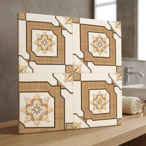 Carreaux de sol en céramique étanches de qualité supérieure, brillants et économiques, 400x400mm, pour extérieur, salle de bain et centres commerciaux - Product Image 1
