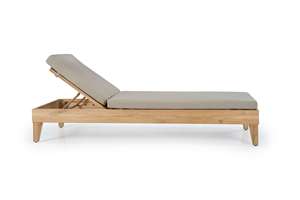 Fauteuil inclinable en teck haut de gamme Skye pour les espaces extérieurs des villas et des hôtels - Product Image 5