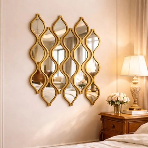 Stylish Zig Zag Gold Finished Mirror Perfect For Interior Statement Piece Creates A Bold Focal Point In Modern Spaces From India - Product Image 6
