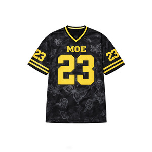 Camiseta de Fútbol Americano de Malla Sublimada con Diseño de Mariposa, Cuello en V, Manga Corta, Número Personalizado, Talla Grande, Producción en Masa de Poliéster - Product Image 4