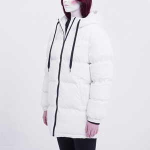 <b>Women's</b> Insulated Puffer Jacket Custom Logo Adjustable Hood Quilted <b>Winter</b> <b>Padded</b> <b>Coat</b> for Outdoor Wear - Product Image 2