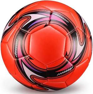 Ballon de football professionnel personnalisé en cuir PU léger avec construction thermocollée pour les entraînements et les matchs en extérieur - Product Image 1