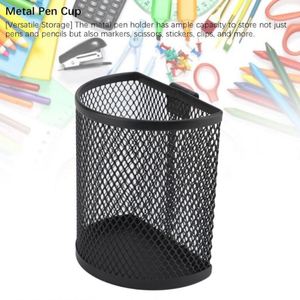Mounted Basket With <b>Hook</b> Wall Hanging Pencil Holder Large Capacity Mesh Metal Pen Cup Desk Organizer - Product Image 4